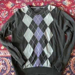 Green Argyle Sweater